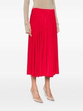 Norma Kamali Pleated Midi Skirt Red red
