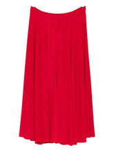 Norma Kamali Pleated Midi Skirt Red red
