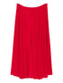 Norma Kamali Pleated Midi Skirt Red red