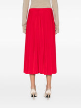 Norma Kamali Pleated Midi Skirt Red red