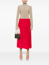 Norma Kamali Pleated Midi Skirt Red red