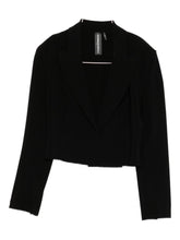 Norma Kamali Single-Breasted Cropped Jacket in Black black