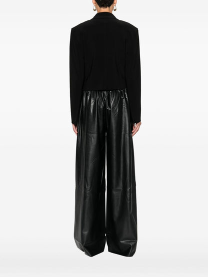 Norma Kamali Single-Breasted Cropped Jacket in Black black