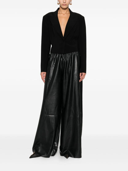 Norma Kamali Single-Breasted Cropped Jacket in Black black
