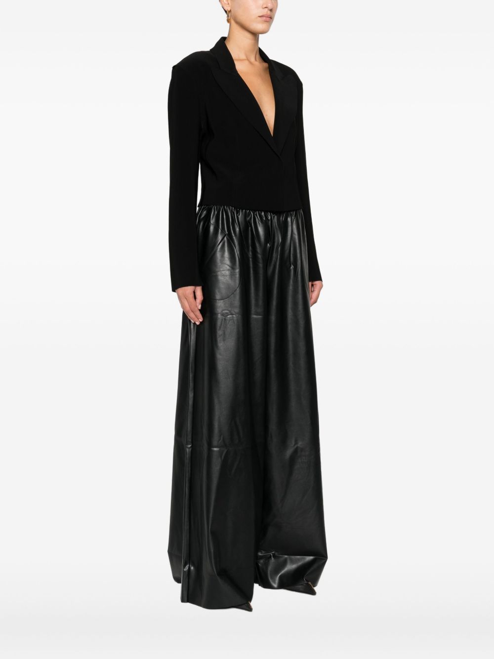 Norma Kamali Single-Breasted Cropped Jacket in Black black