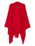 Norma Kamali Draped Asymmetric Long-Sleeve Dress Red red