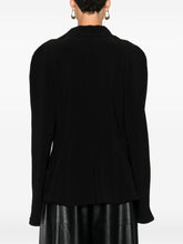Norma Kamali Draped Black Jacket with Notched Lapels Black