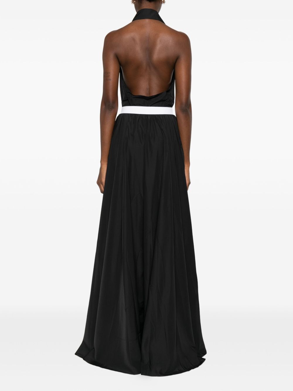 Norma Kamali Long Sleeve Black Stretch-Jersey Midi Dress Black