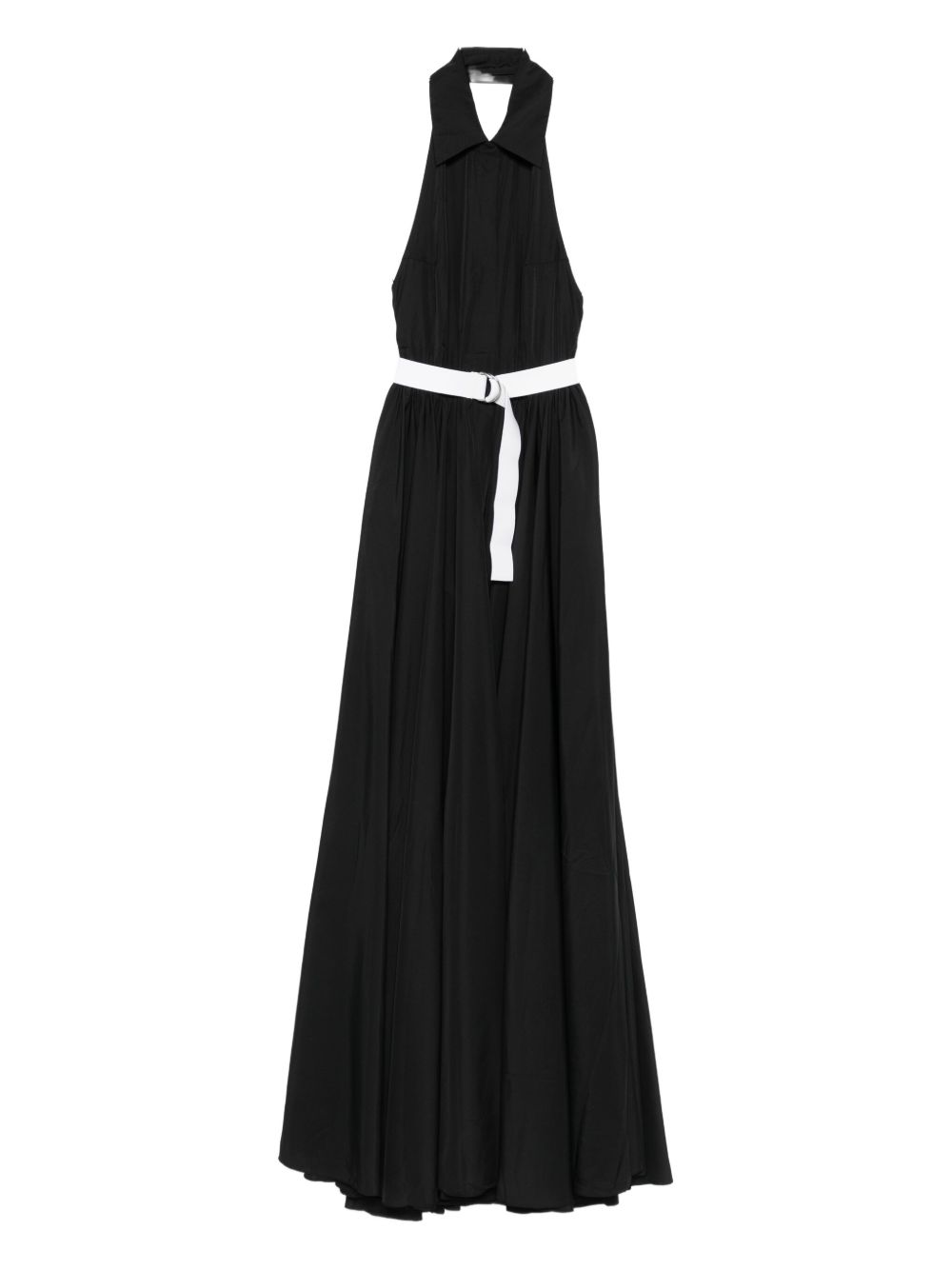 Norma Kamali Long Sleeve Black Stretch-Jersey Midi Dress Black
