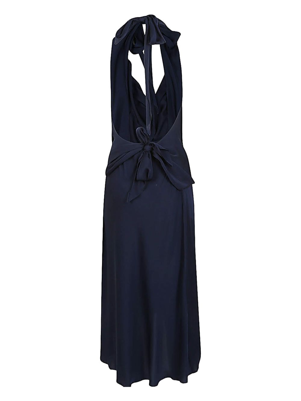 Silk95Five Backless Silk Mini Dress Blue