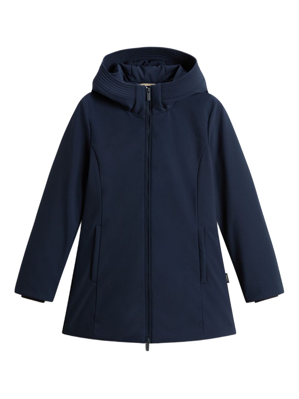 Woolrich Classic Longline Belted Coat Blue