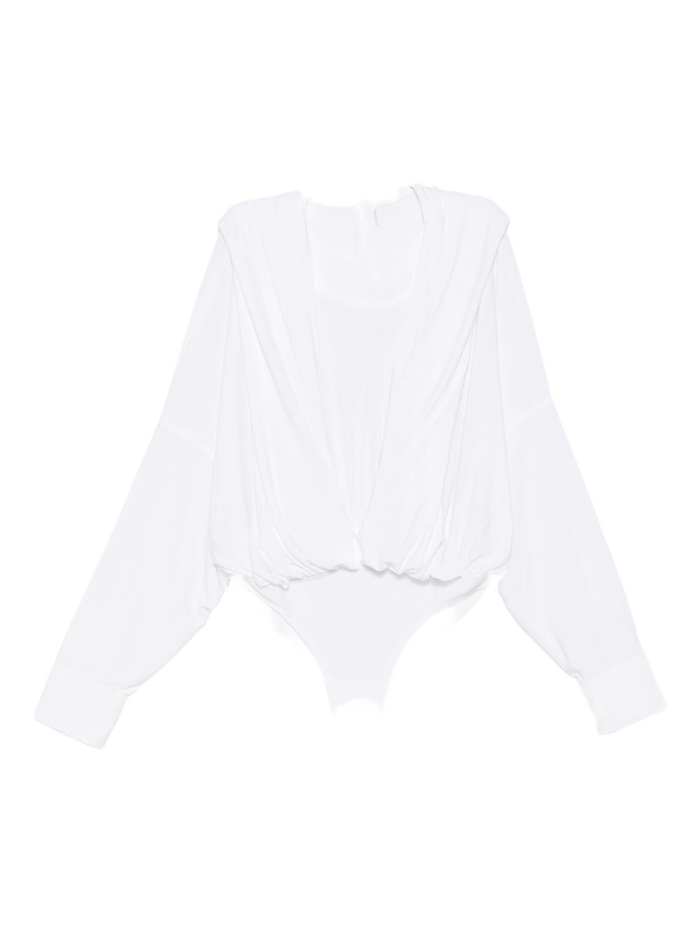 Norma Kamali Oversized Hooded Bodysuit in White White