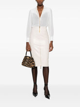 Elisabetta Franchi Ivory Chain-Detail Long-Sleeve Shirt Ivory