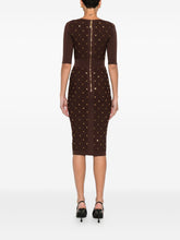 Elisabetta Franchi Long-Sleeve Draped Midi Dress Bordeaux Bordeaux