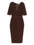 Elisabetta Franchi Long-Sleeve Draped Midi Dress Bordeaux Bordeaux