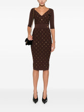 Elisabetta Franchi Long-Sleeve Draped Midi Dress Bordeaux Bordeaux