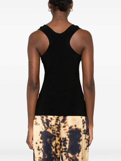 Norma Kamali Off-the-Shoulder Black Jersey Top Black