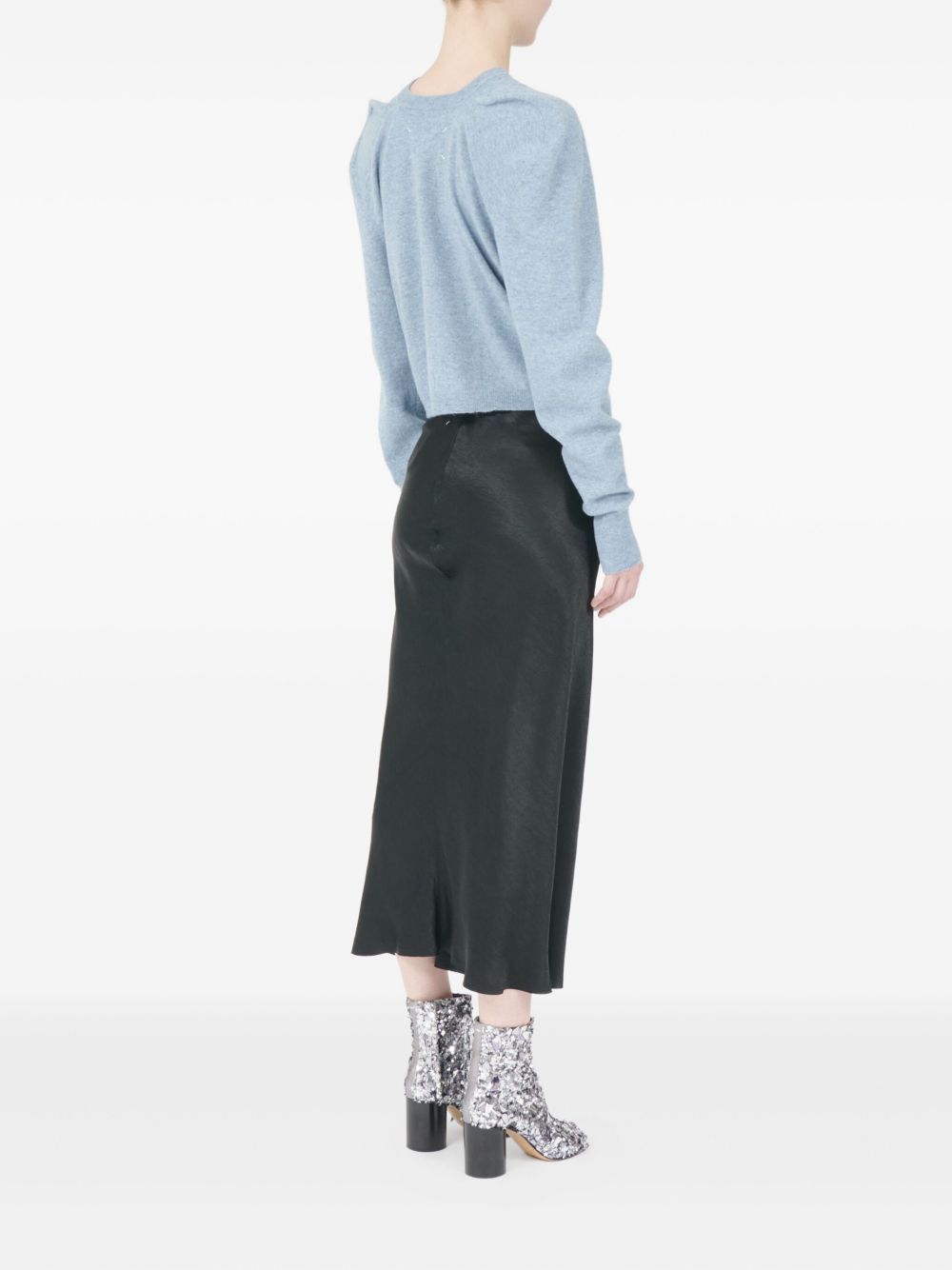 Maison Margiela Wool Crewneck Sweater in Clear Blue
