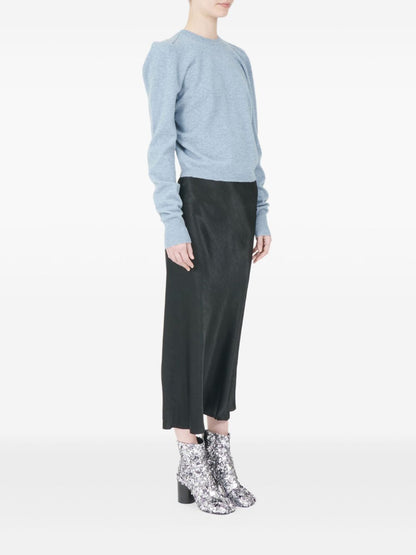 Maison Margiela Wool Crewneck Sweater in Clear Blue