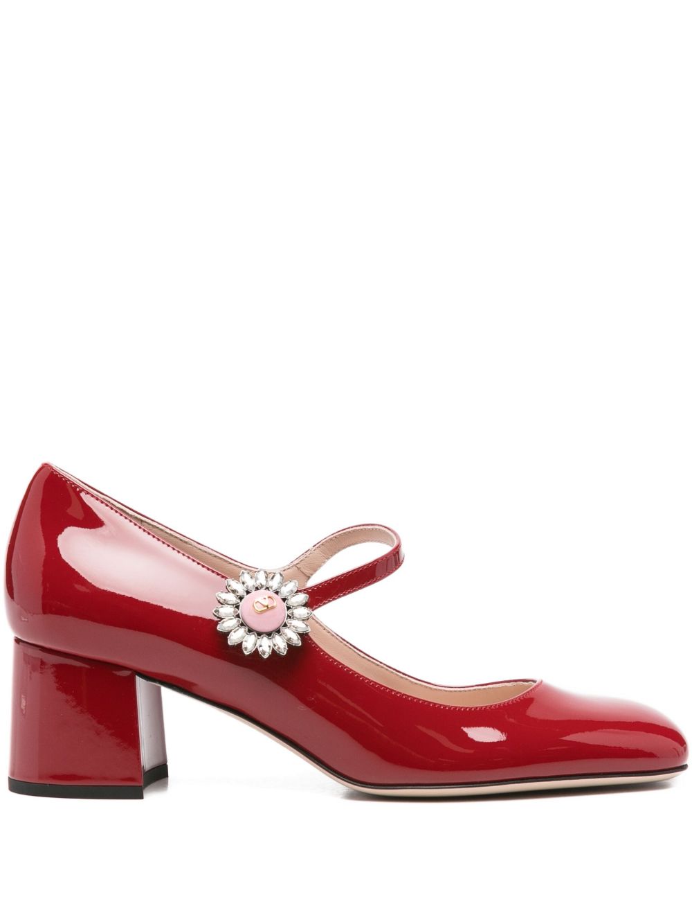 Valentino Garavani Patent Leather Pumps With Heel Red