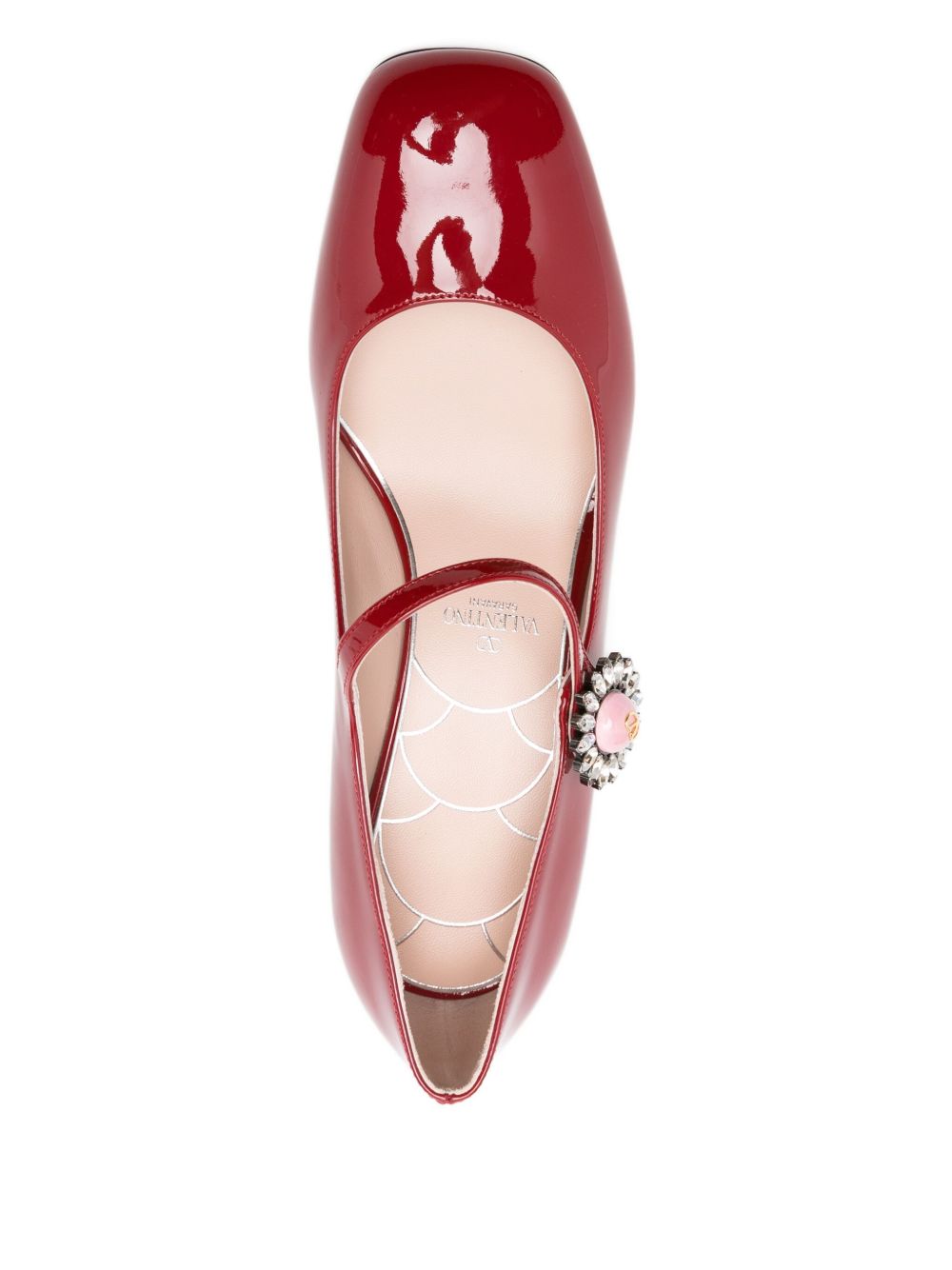 Valentino Garavani Patent Leather Pumps With Heel Red