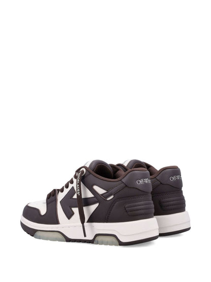 Off White Out Of Office Leather Sneakers Brown