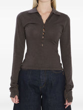 JACQUEMUS Merino Wool Polo Shirt Brown