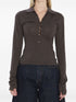 JACQUEMUS Merino Wool Polo Shirt Brown