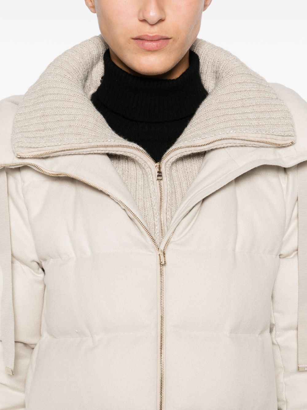 Herno Powder Wool-Blend Coat with Elegant Silhouette Powder