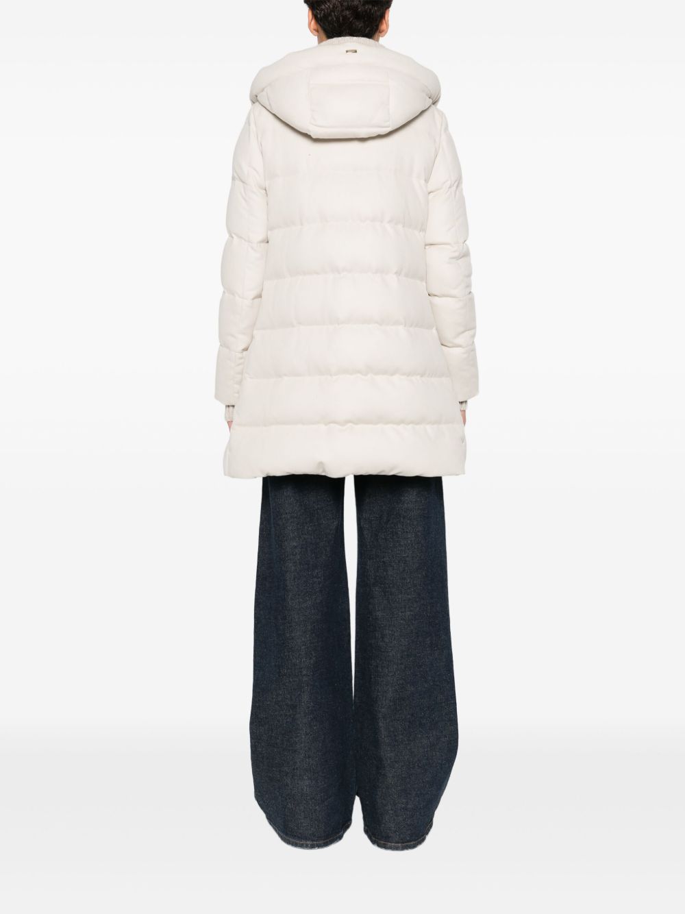 Herno Powder Wool-Blend Coat with Elegant Silhouette Powder
