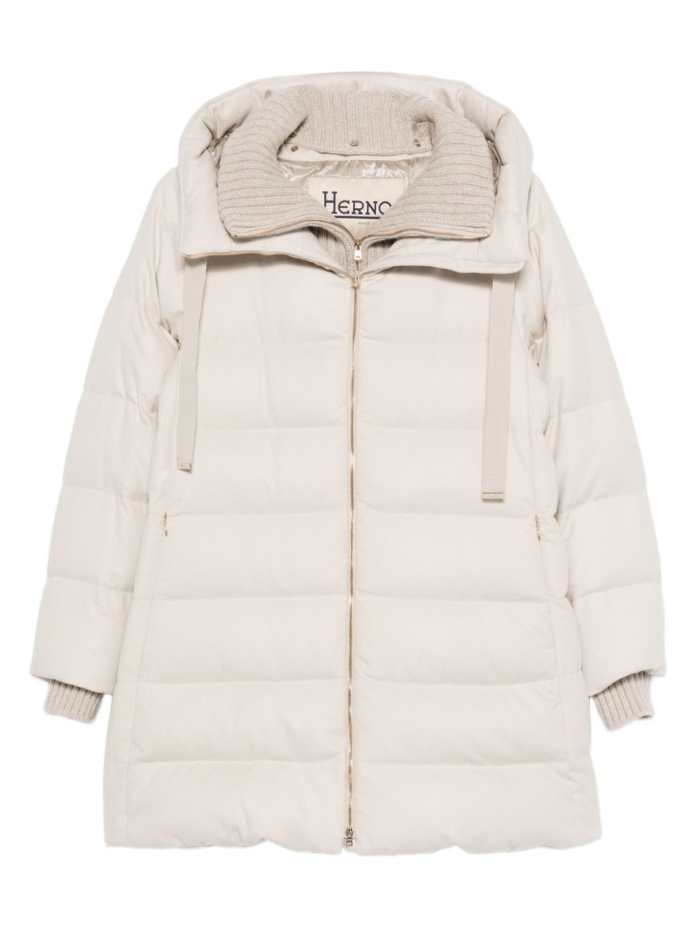 Herno Powder Wool-Blend Coat with Elegant Silhouette Powder