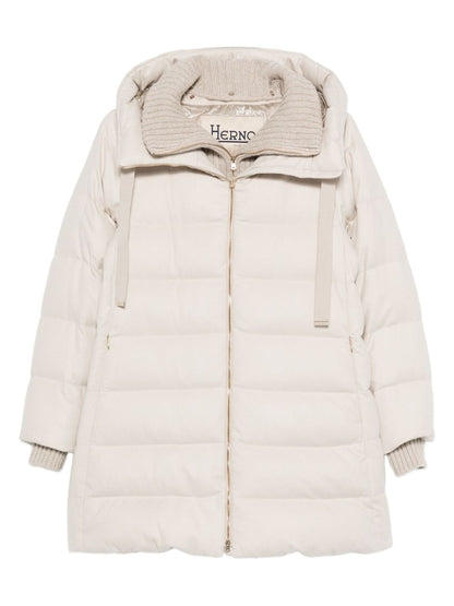 Herno Powder Wool-Blend Coat with Elegant Silhouette Powder