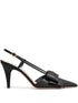 Valentino Garavani Pointed Toe Kid Leather Stiletto Pumps Black black