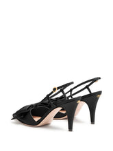 Valentino Garavani Pointed Toe Kid Leather Stiletto Pumps Black black
