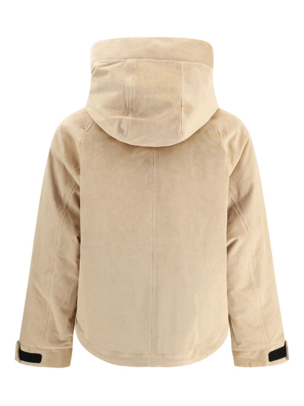 Woolrich Corduroy Hooded Snap-Fastening Jacket Beige