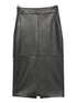 Elisabetta Franchi High-Waisted Black Midi Skirt with Tailored Silhouette Black