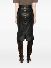 Elisabetta Franchi High-Waisted Black Midi Skirt with Tailored Silhouette Black