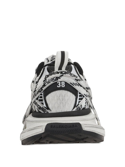 Balenciaga 3XL Mesh Panel Logo-Print Wrap Sneakers White