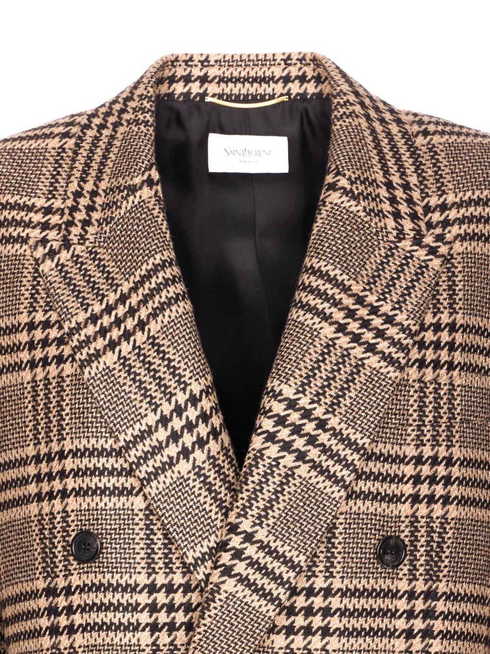 Saint Laurent Double-Breasted Wool-Blend Jacket Black