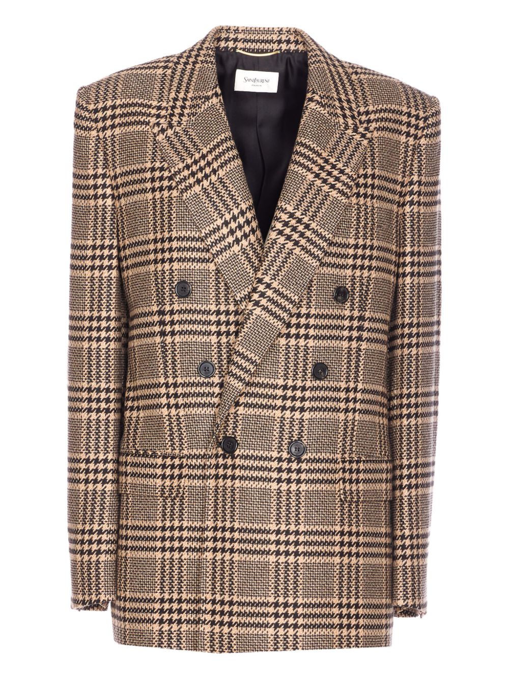 Saint Laurent Double-Breasted Wool-Blend Jacket Black