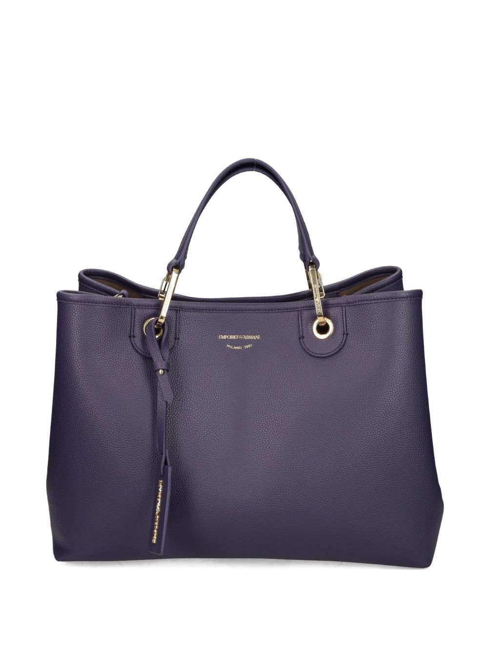 Emporio Armani MyEA Medium Tote Bag with Gold-Tone Hardware Blue