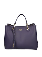 Emporio Armani MyEA Medium Tote Bag with Gold-Tone Hardware Blue