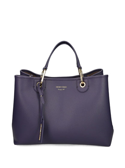 Emporio Armani MyEA Medium Tote Bag with Gold-Tone Hardware Blue