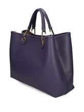 Emporio Armani MyEA Medium Tote Bag with Gold-Tone Hardware Blue