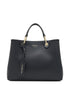 Emporio Armani MyEA Medium Black Pebbled-Leather Shopper Bag Black