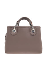 Emporio Armani Small Logo-Plaque Top-Handle Tote Bag Dove Grey