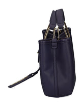 Emporio Armani MyEA XS Dark Blue Shopper Bag with Gold-Tone Hardware Blue