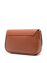 Emporio Armani Mini Shoulder Bag in Leather Brown