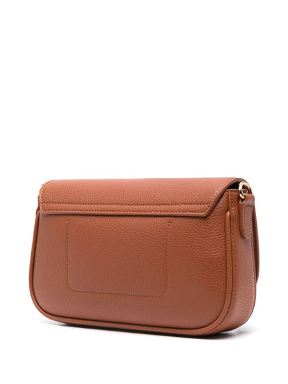 Emporio Armani Mini Shoulder Bag in Leather Brown