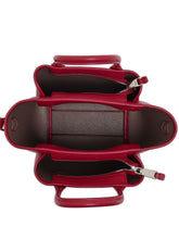 Emporio Armani Small Pebbled Shopper Bag in Bordeaux Bordeaux